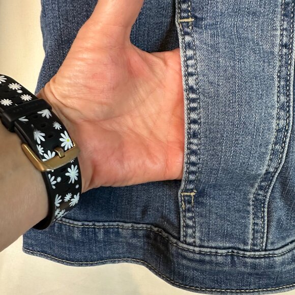 Wrangler Authentics Women's Denim Jacket XL Blue Double Denim Chic Rodeo Earthy - Picture 8 of 13